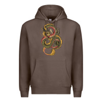Coffee green and yellow dragon Premium Hoodie - RanaPortraitStore