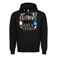 Black every bunnys favorite dental office Zipper Hoodie - MaliasSmallBusiness