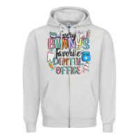 Dove Grey every bunnys favorite dental office Zipper Hoodie - MaliasSmallBusiness