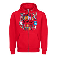 Red every bunnys favorite dental office Zipper Hoodie - MaliasSmallBusiness
