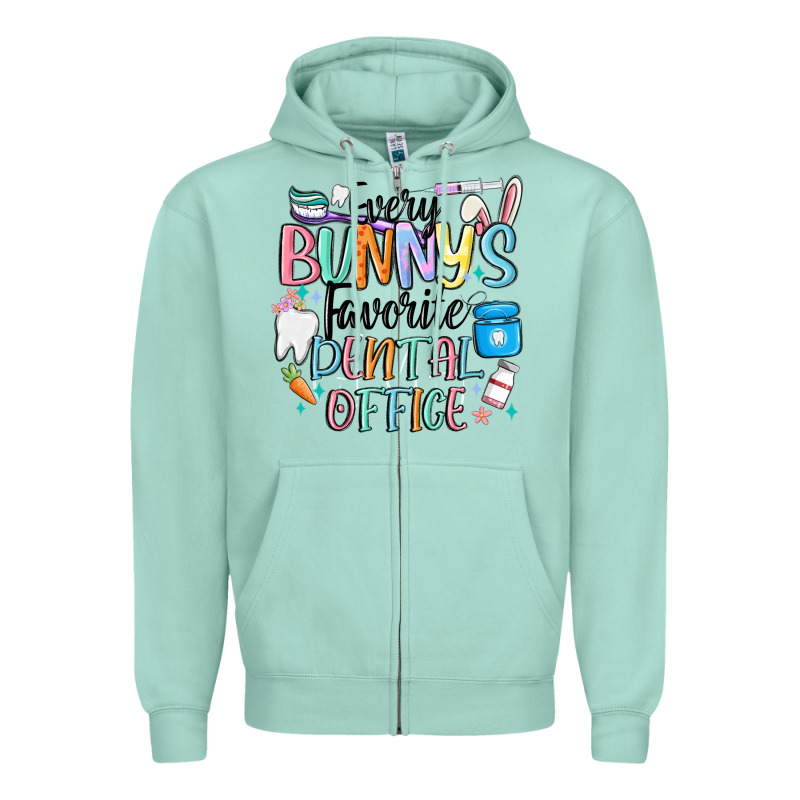 Every Bunnys Favorite Dental Office Zipper Hoodie by MaliasSmallBusiness | Teevron