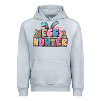 Heather Grey Egg hunter plate letters Easter Day Urban Hoodie - HowdyJamesFarm