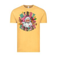 Vintage Mustard merry christmas santa Vintage Tee - AdoDesignShop