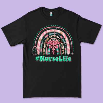 Premium Tee nurse life rainbow