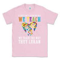Bubblegum Pink Autism Awareness Teacher Classic Tee - CowhideDigitalArt
