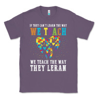 Lavender Autism Awareness Teacher Classic Tee - CowhideDigitalArt