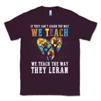 Plum Autism Awareness Teacher Classic Tee - CowhideDigitalArt