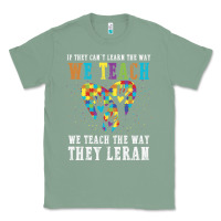 Sage Autism Awareness Teacher Classic Tee - CowhideDigitalArt