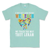 Seafoam Autism Awareness Teacher Classic Tee - CowhideDigitalArt