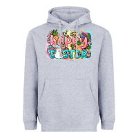 Heather Grey Happy Easter Heavyweight Hoodie - NancyCooperArtShop
