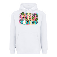 White Happy Easter Heavyweight Hoodie - NancyCooperArtShop