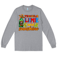 Heather Grey tequila lime and sunshine Long Sleeve Tee - AdoDesignShop