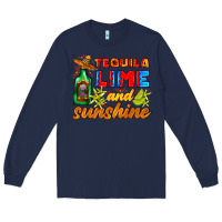 Navy tequila lime and sunshine Long Sleeve Tee - AdoDesignShop