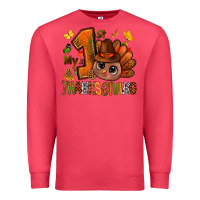 Cardinal my first thanksgiving with turkey bbs Premium Sweatshirt - BundleAndBundleShop