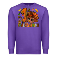 Purple my first thanksgiving with turkey bbs Premium Sweatshirt - BundleAndBundleShop