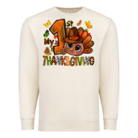 Sandshell my first thanksgiving with turkey bbs Premium Sweatshirt - BundleAndBundleShop