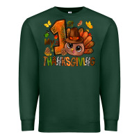Sports Green my first thanksgiving with turkey bbs Premium Sweatshirt - BundleAndBundleShop