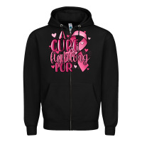 Black a cure fighting for Zipper Hoodie - MaliasSmallBusiness