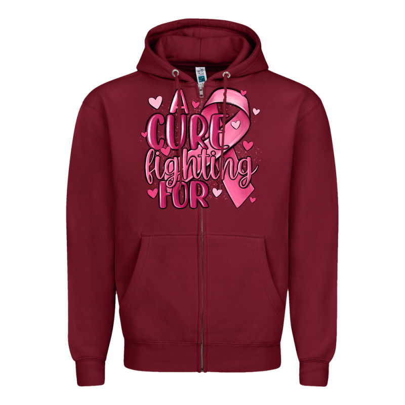 A Cure Fighting For Zipper Hoodie by MaliasSmallBusiness | Teevron
