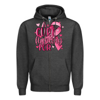Charcoal Heather a cure fighting for Zipper Hoodie - MaliasSmallBusiness