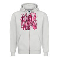 Dove Grey a cure fighting for Zipper Hoodie - MaliasSmallBusiness