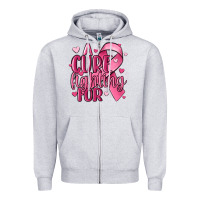 Heather Grey a cure fighting for Zipper Hoodie - MaliasSmallBusiness