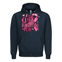 Navy a cure fighting for Zipper Hoodie - MaliasSmallBusiness