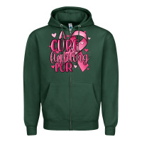 Sports Green a cure fighting for Zipper Hoodie - MaliasSmallBusiness