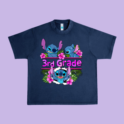 Preview Flower Stitch 3rd Grade Urban Heavy Tee Designed By Adodesignshop