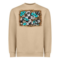 Mushroom race leopard and gemstone background Heavyweight Sweatshirt - HRA Design Shop