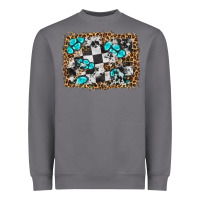 Storm race leopard and gemstone background Heavyweight Sweatshirt - HRA Design Shop