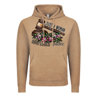 Vintage Coffee just a woman who loves justice Vintage Hoodie - SublimationCraftShop
