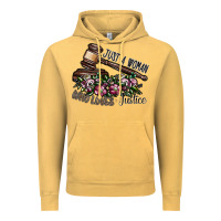 Vintage Mustard just a woman who loves justice Vintage Hoodie - SublimationCraftShop