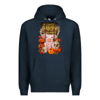 Navy halloween party pig Premium Hoodie - RanaPortraitStore