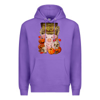 Purple halloween party pig Premium Hoodie - RanaPortraitStore
