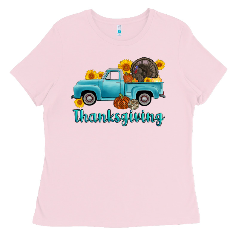 Thanksgiving Truck Turkey Ladies Tee by AdoDesignShop | Teevron