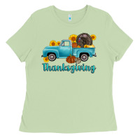 Matcha thanksgiving truck turkey Ladies Tee - AdoDesignShop