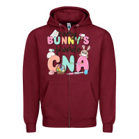 Burgundy every bunnys favorite cna Zipper Hoodie - MaliasSmallBusiness