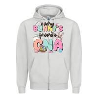 Dove Grey every bunnys favorite cna Zipper Hoodie - MaliasSmallBusiness