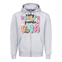 Heather Grey every bunnys favorite cna Zipper Hoodie - MaliasSmallBusiness