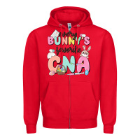 Red every bunnys favorite cna Zipper Hoodie - MaliasSmallBusiness