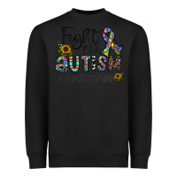 Black fight for autism awareness Heavyweight Sweatshirt - CowhideDigitalArt