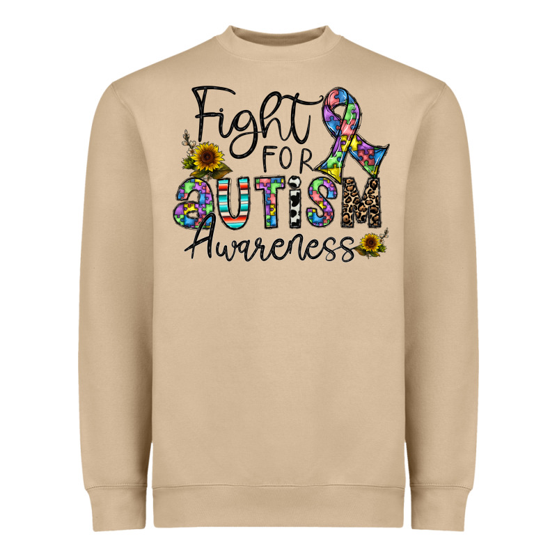 Fight For Autism Awareness Heavyweight Sweatshirt by CowhideDigitalArt | Teevron