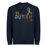 Navy fight for autism awareness Heavyweight Sweatshirt - CowhideDigitalArt