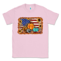 Bubblegum Pink american flag fall backgraund Classic Tee - JahusDesignShop