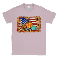 Lilac american flag fall backgraund Classic Tee - JahusDesignShop