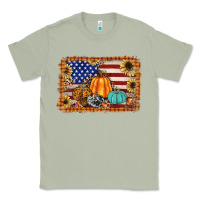 Matcha american flag fall backgraund Classic Tee - JahusDesignShop