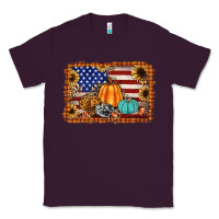 Plum american flag fall backgraund Classic Tee - JahusDesignShop