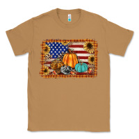 Toasted Coconut american flag fall backgraund Classic Tee - JahusDesignShop