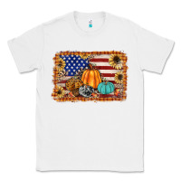 White american flag fall backgraund Classic Tee - JahusDesignShop
